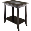 image:imageWinsome Genoa 2504 x 2394 x 163Inch Composite Wood End Table with Glass Top Dark Brown 92419Table