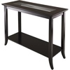 image:imageWinsome Genoa Console Table with Glass Top and Shelf in Espresso Thin Entryway Table for Hallway Living Room Elegant Furniture for Any Home DecorTable