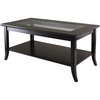 image:imageWinsome Genoa Rectangular Coffee Table with Glass Top And Shelf EspressoCoffee Table
