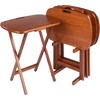 image:imageWinsome Lucca Snack Folding Table Set 228inch x 156inch Oyster Gray 16577Teak