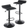image:imageWinsome Obsidion Round Tall Pub Table Set of 2 in Black Small High Top Circle Bar Style Cocktail or Bistro Table for Kitchen Breakfast Nook Dining Area Accent Furniture