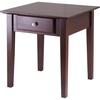 image:imageWinsome Rochester 20 x 20 x 20Inch Wood Shaker End Table Brown 94821