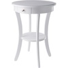 image:imageWinsome Sasha Round Accent Table with Drawer and Shelf for Living Room Bedroom BlackWhite
