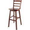 image:imageWinsome Scalera Ladder Back Swivel Bar Stool 30 in Walnut Finish Solid Wood