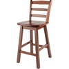 image:imageWinsome Scalera Ladder Back Swivel Counter Stool 24 in Walnut Finish Solid Wood