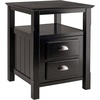 image:imageWinsome Timber Nightstand with Door for Bedroom Living Room Black