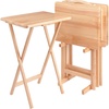 image:imageWinsome Wood Alex Snack Table Natural Set 5 Pc 2598 inches
