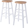 image:imageWinsome Wood Huxton 2Pc Counter Stool Set Natural and White Finish 24