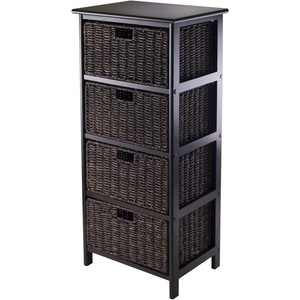 image:imageOmaha Storage Rack 4 Storage Baskets Black4 Baskets