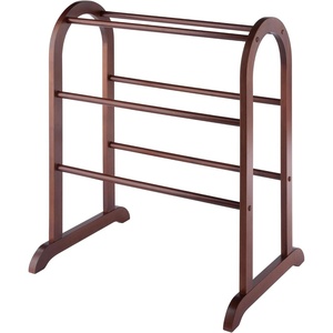 image:imageWinsome 94326 Wood Quilt Rack With 6 Rungs Antique WalnutStorage