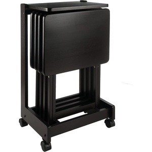 image:imageWinsome Brienda Snack Table Set with Flip Top Mobile Stand for Living Room Patio 32 Coffee Set of 4 TablesCoffee