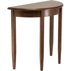 image:imageWinsome Concord Half Moon Accent Table for Living Room Hallway Walnut