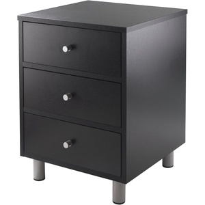 image:imageWinsome Daniel Accent Table Classic Bedside Nightstand with 3 Drawers End Table with Storage for Couches in Living Room Functional Furniture for Bedroom Office