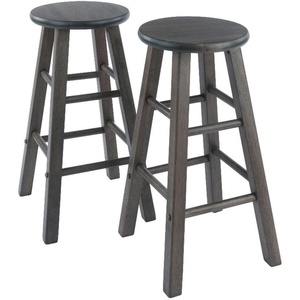 image:imageWinsome Element 2Piece Counter Stool Set 29 in Walnut Classic Backless Bar Chairs for Kitchen amp Dining Room Seating Timeless Essential Furniture for Home Dorm ApartmentsOyster Gray
