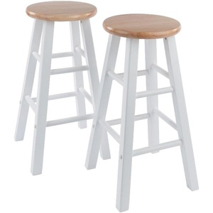 image:imageWinsome Element 2Piece Counter Stool Set 29 in Walnut Classic Backless Bar Chairs for Kitchen amp Dining Room Seating Timeless Essential Furniture for Home Dorm ApartmentsNatural  White