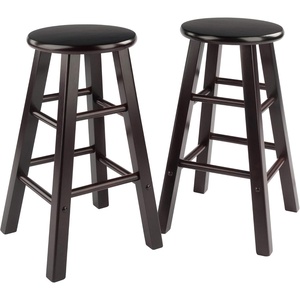 image:imageWinsome Element 2Piece Counter Stool Set 29 in Walnut Classic Backless Bar Chairs for Kitchen amp Dining Room Seating Timeless Essential Furniture for Home Dorm ApartmentsEspresso