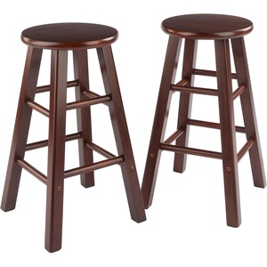image:imageWinsome Element 2Piece Counter Stool Set 29 in Walnut Classic Backless Bar Chairs for Kitchen amp Dining Room Seating Timeless Essential Furniture for Home Dorm ApartmentsWalnut