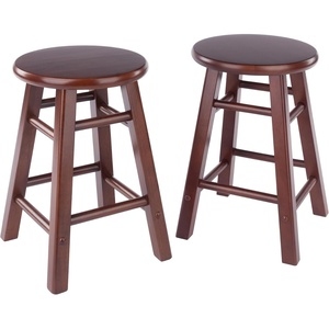 image:imageWinsome Element 2Piece Counter Stool Set Classic Backless Bar Chairs for Kitchen amp Dining Room Seating Timeless Essential Furniture for Home Dorm ApartmentsWalnut