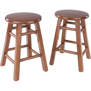 image:imageWinsome Element 2Piece Counter Stool Set Classic Backless Bar Chairs for Kitchen amp Dining Room Seating Timeless Essential Furniture for Home Dorm ApartmentsTeak