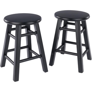 image:imageWinsome Element 2Piece Counter Stool Set Classic Backless Bar Chairs for Kitchen amp Dining Room Seating Timeless Essential Furniture for Home Dorm ApartmentsBlack