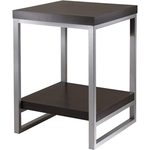 image:imageWinsome Jared End Table with Metal Frame for Living Room Bedroom Espresso amp Slate Gray