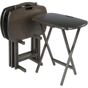 image:imageWinsome Lucca Snack Folding Table Set 228inch x 156inch Oyster Gray 16577Oyster Gray