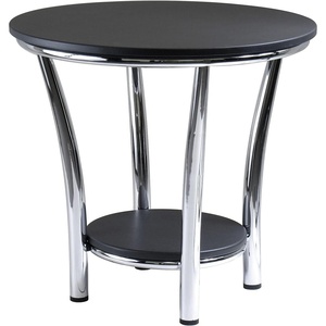 image:imageWinsome Maya 2205 x 2382 x 2382Inch Medium Density Fiber Round End Table Black 93219