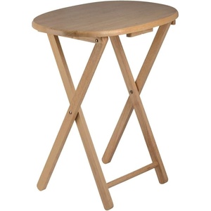 image:imageWinsome Nathan Set of 4 Foldable Snack Tables with Storage Rack 26 in Cappuccino Easy to Store Portable Fold Up Table Set for Kitchen Living Room TV Dining Crafts Puzzles Work From HomeNatural
