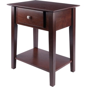 image:imageWinsome Rochester Accent Table Classic Bedside Nightstand with Drawer and Shelf End Table with Storage for Couches in Living Room Functional Furniture for Bedroom OfficeTable