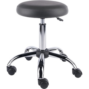 image:imageWinsome Wood Clark Round Cushion Swivel Stool with Adjustable HeightCharcoal  Chrome