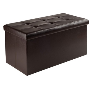 image:imageWinsome Wood Furniture piece Ashford Ottoman with Storage Faux Leather Black 2992x148x15Chocolate