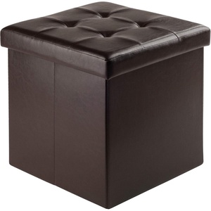 image:imageWinsome Wood Furniture piece Ashford Ottoman with Storage Faux Leather Black 2992x148x15Espresso
