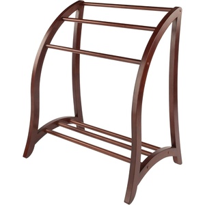 image:imageWinsome Wood Quilt Rack with 3 Rungs Antique Walnut 94036