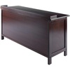 image:imageAdriana 4Pc Storage Bench with 3 Foldable Woven Baskets  Walnut