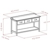 image:imageAdriana 4Pc Storage Bench with 3 Foldable Woven Baskets  Walnut