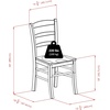 image:imageGroveland 3Pc Dining Set Square Table with 2 ChairsLight Oak