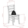 image:imageGroveland 3Pc Dining Set Square Table with 2 ChairsWalnut