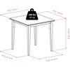 image:imageGroveland 3Pc Dining Set Square Table with 2 ChairsWalnut