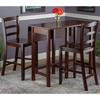 image:imageLynnwood 3Pc High Table Set Drop Leaf Table amp 2 Ladderback Counter Stools