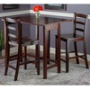 image:imageLynnwood 3Pc High Table Set Drop Leaf Table amp 2 Ladderback Counter Stools