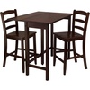 image:imageLynnwood 3Pc High Table Set Drop Leaf Table amp 2 Ladderback Counter Stools