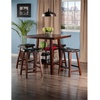 image:imageOrlando 3Pc Set High Table 2 Shelves w 4 Cushion Seat Stools