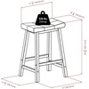 image:imageOrlando 3Pc Set High Table 2 Shelves w 4 Cushion Seat Stools