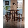 image:imageOrlando 3Pc Set High Table 2 Shelves w 4 Cushion Seat Stools