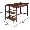 image:imageOrlando 5Pc Set High Table 2 Shelves w 4 VBack Counter Stools
