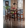 image:imageOrlando 5Pc Set High Table 2 Shelves w 4 VBack Counter Stools