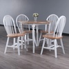 image:imageSorella 5Pc Drop Leaf Dining Table with Windsor Chairs  Natural and White