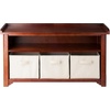 image:imageVerona 4Pc Set Storage Bench amp 3 Foldable BasketsBeige Baskets