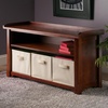 image:imageVerona 4Pc Set Storage Bench amp 3 Foldable BasketsBeige Baskets