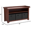 image:imageVerona 4Pc Set Storage Bench amp 3 Foldable BasketsBlack Baskets